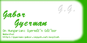 gabor gyerman business card